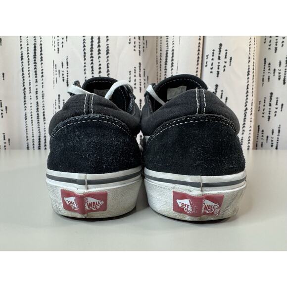 Vans Old Skool Lace Ups Shoes 6 M 7.5 W Black Suede Thrashed Rock WornIn Classic - Picture 7 of 14